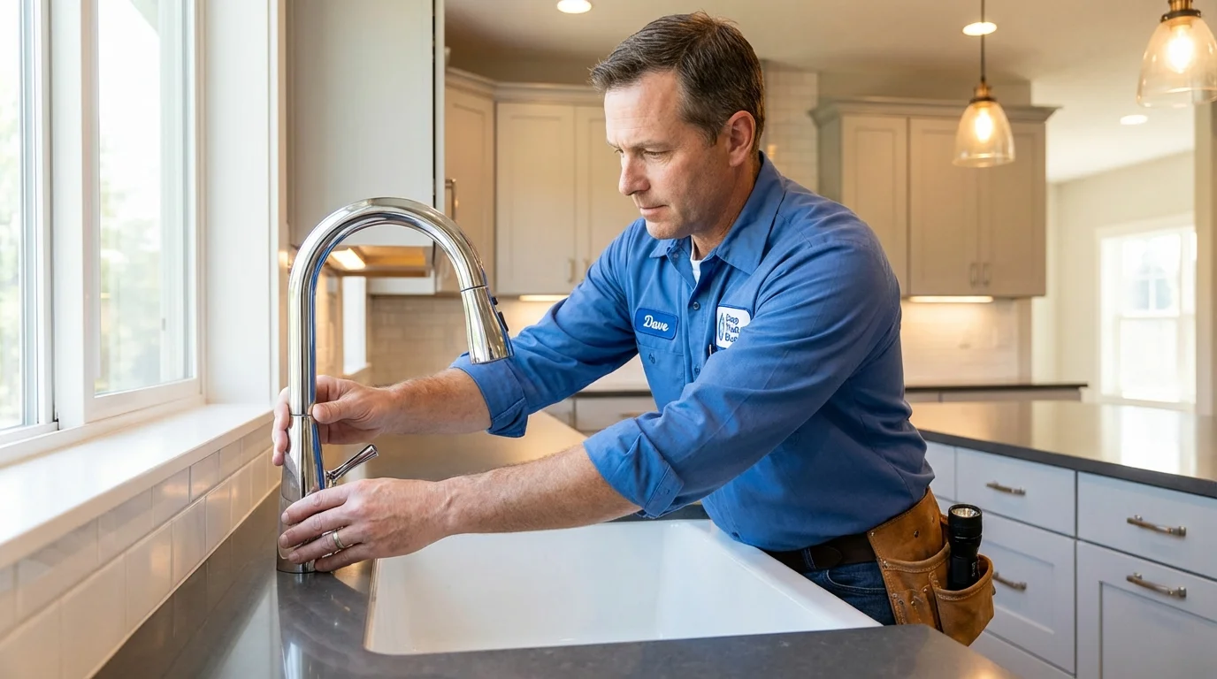 Kitchen faucet installation by Johns Plumbing LLC in Zanesville
