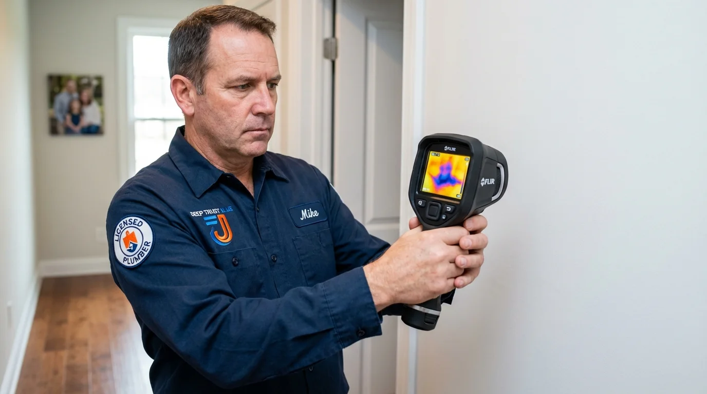 Thermal imaging leak detection by Johns Plumbing LLC in Zanesville